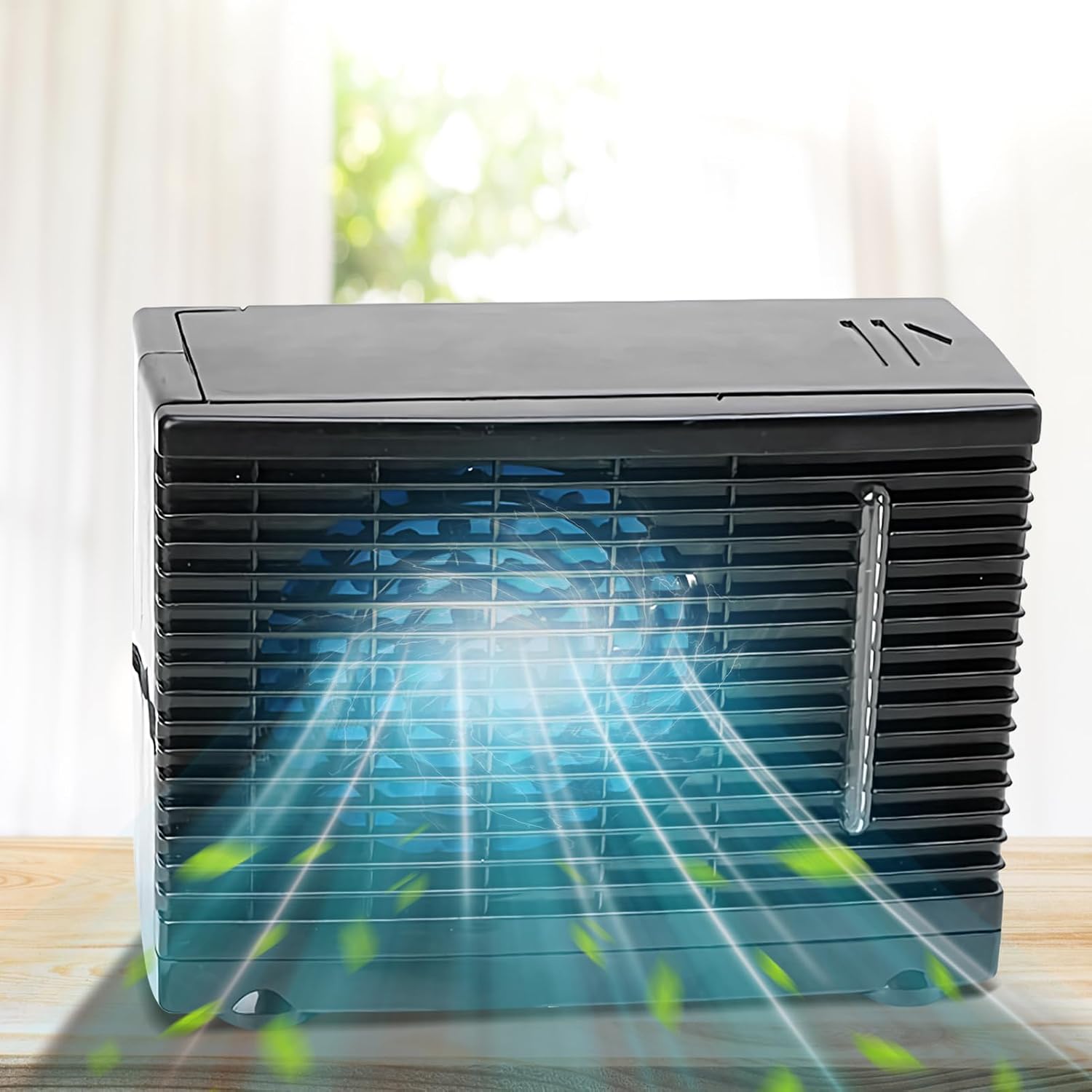  Ventilateur Climatiseur Voiture Portable | Humidificateur Climatiseur Ventilateur Automobile | Rafraîchisseur D'Air Évaporatif 12V Pour Camion Camping-Car Voyage Sous-Sol Chambre Garage