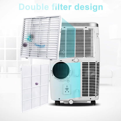 GENERIC Air Conditioner Portable Mobile Rafraichisseur D'air 3 Vitesses Alimentation En Air Grand Angle De 70° Avec Rouleau Universel Et Orifice De Drainage 220 V
