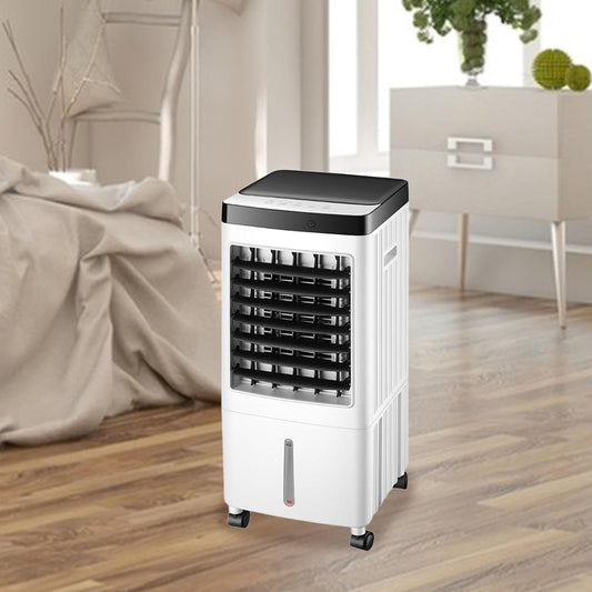 GENERIC Ventilateur De Refroidisseur D'air Portable Avec Humidificateur, Télécommande De Minière 7H, Refroidisseur évaporatif Silencieux à 3 Vitesses Pour Le Bureau à Domicile, Conception Compacte De Roues à