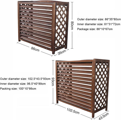GENERIC Housse De Protection Pour Climatiseur Portable, Imperméable Et Résistante à La Poussière, 110 X 85 X 50 Cm, Design En Bois, Idéale Pour Les Zones Clôturées, Protection Contre La Neige Et La Poussière