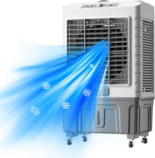 GENERIC Refroidisseur D'air Eatif Portable Avec Réglages à 3 Vitesses, Oscillat à 120 ° Et Réservoir D'eau 55L Pour Un Refroidissement Efficace Dans Les Maisons Et Les Bureaux