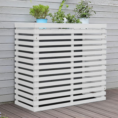  Housse De Protection En Bois Pour Climatiseur Extérieur - Clôture élégante Pour Dissimuler L'unité De Climatisation - Design Résistant Aux Intempéries Pour Un Attrait Amélioré
