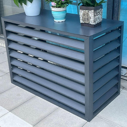 GENERIC Housse De Déflecteur De Climatiseur Pour Unités De Fenêtre - Anti-poussière Et Imperméable - Protection Extérieure Grise - Toit Plat Pour Une Utilisation En Intérieur Et En Extérieur.
