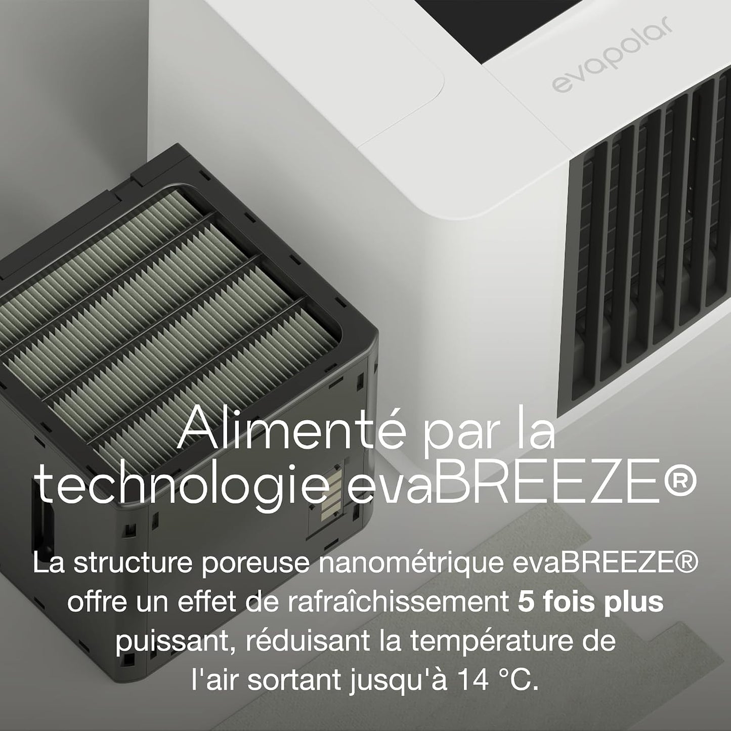  Refroidisseur D'air Pour Bureau - Climatiseurs Portables - Petit Ventilateur à Glace - Refroidisseur D'air Par évaporation, Evasmart Blanche