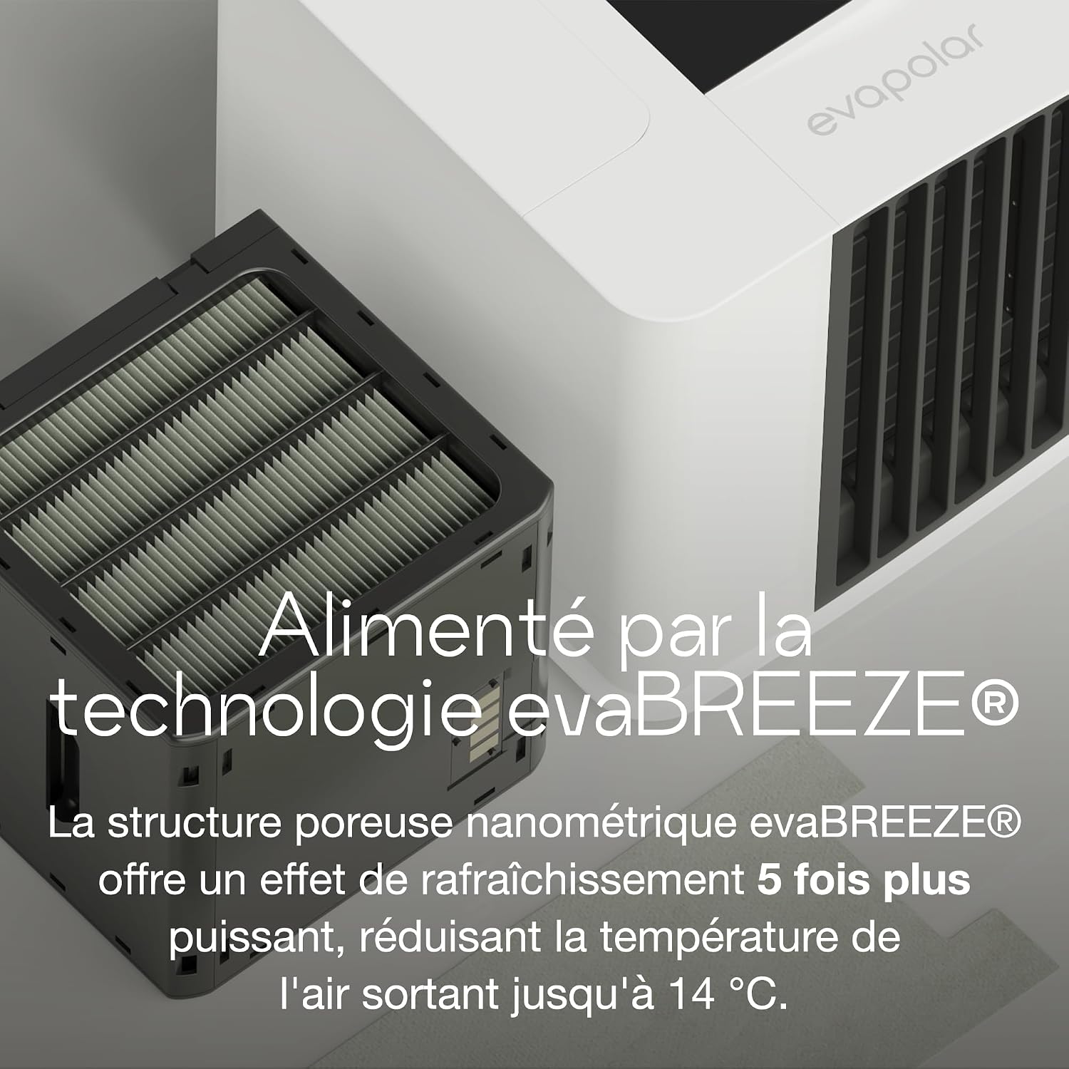  Refroidisseur D'air Pour Bureau - Climatiseurs Portables - Petit Ventilateur à Glace - Refroidisseur D'air Par évaporation, Evasmart Blanche
