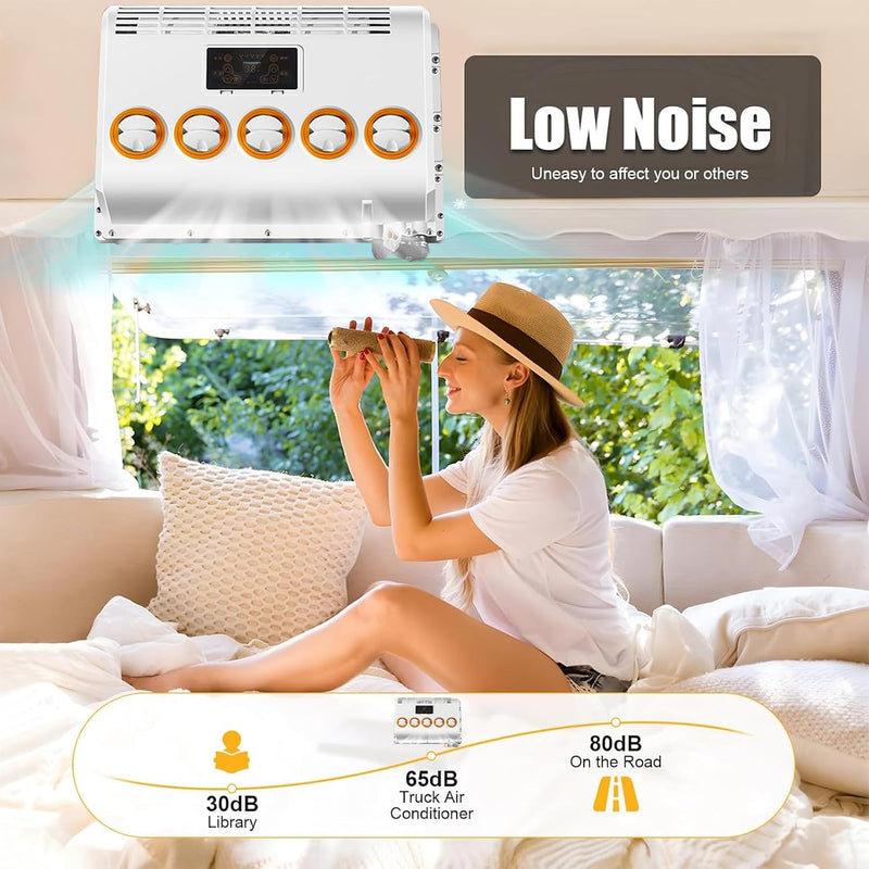 GENERIC Climatiseur Split Universel, Unité De Refroidissement Électrique Pour Stationnement Pour Camions, VR, Camionnettes, Système De Refroidissement Automobile Nouvelle Énergie 12V/24V