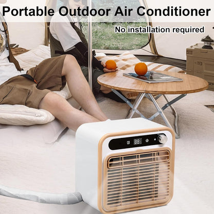  Climatiseur Portable Split Avec WiFi Et Télécommande, 130m3/h Unité De Climatisation Silencieuse Pour La Caravane De Camion De Camion De Tente, Conception Sans Tuyau, Minuterie 12H, Système De Refroid