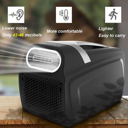 GENERIC Climatiseur Mobile Sans Unité Extérieure Rafraichisseur D'air Silencieux Climatisation Portable Avec Double Tuyau, LED, 3 Vitesses, Télécommande
