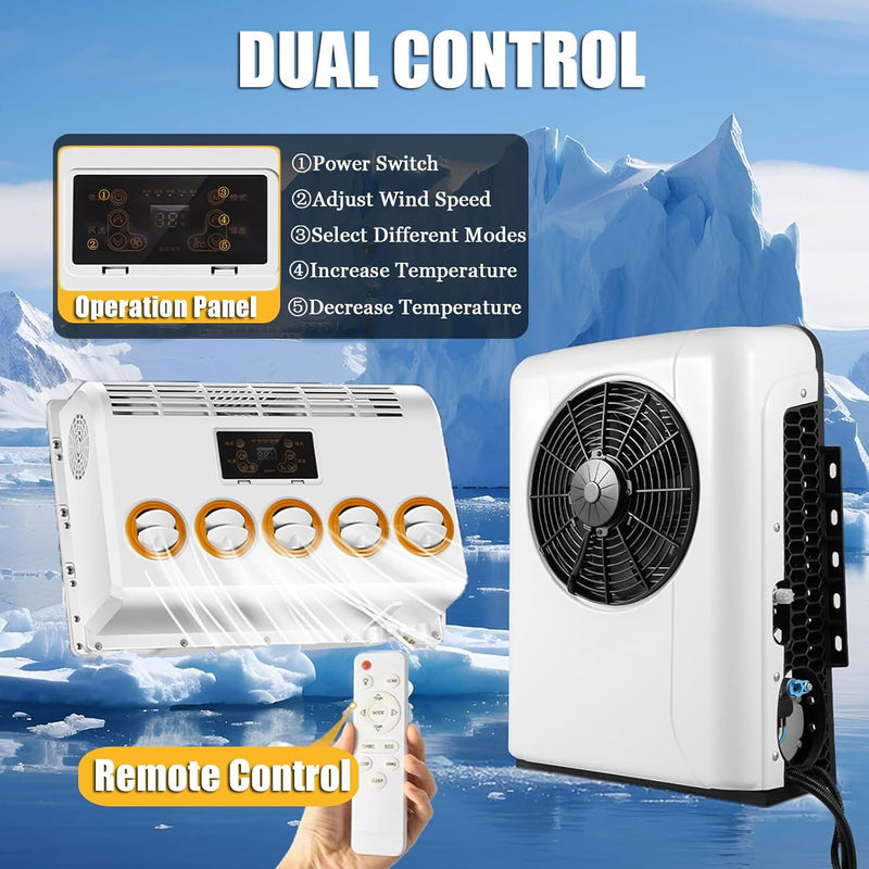 GENERIC Climatiseur Split Universel, Unité De Refroidissement Électrique Pour Stationnement Pour Camions, VR, Camionnettes, Système De Refroidissement Automobile Nouvelle Énergie 12V/24V