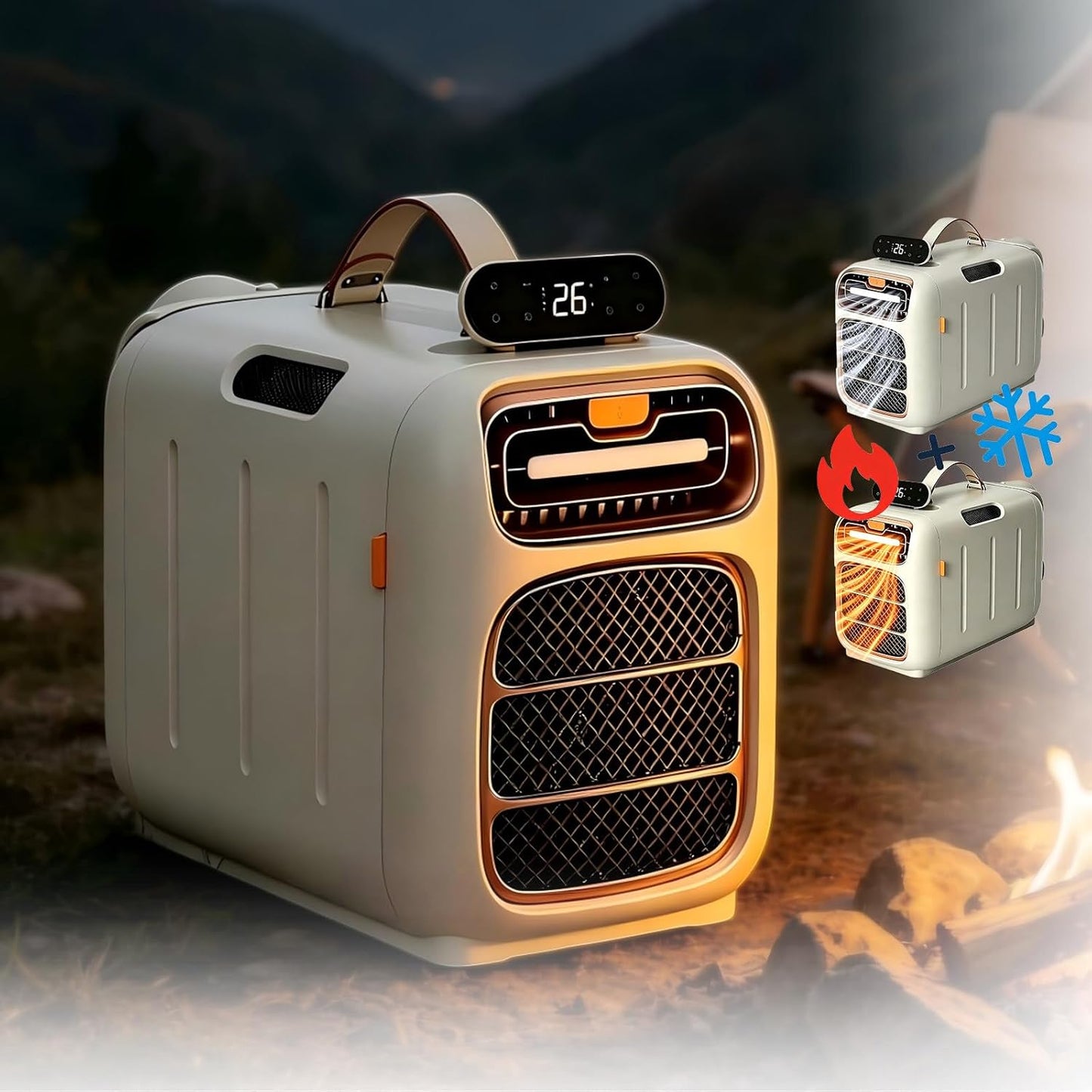  Climatiseur Mobile, Air Conditioner Portable Climatiseur Mobile Sans Evacuation, 3 En 1 Climatiseurs Portables, Minuteries, Adapté Au Camping De Bureau De Chambre à Coucher，4700 BTU，420 W