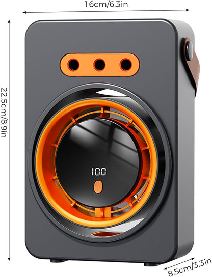  Ventilateur De Climatiseur, Climatiseur Portable Pour Voiture – Ventilateur De Refroidissement à Brume à 3 Jets, Support Bureau/Mur, Alimenté Par USB, Gris (6, 3 ×, 35 × 8 Po)