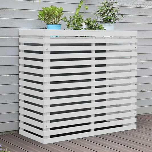 GENERIC Housse De Climatiseur D'extérieur En Bois Pour Cacher L'unité AC, Bouclier Extérieur Résistant Aux Intempéries Pour Climatiseurs, Parfaite Pour Clôture Et Jardin