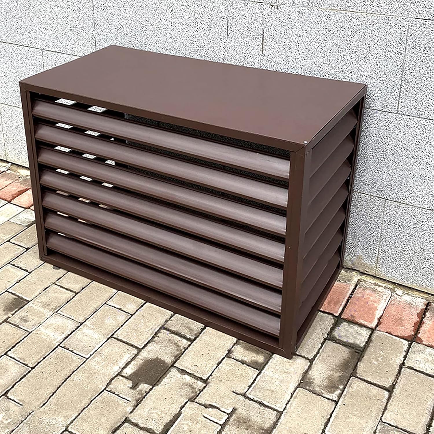 GENERIC Protection En Aluminium Pour Climatiseur – Clôture De Confidentialité Pour Unités Extérieures, Couvercle De Condensateur Central AC, Bouclier Résistant Aux Intempéries Pour Un Maximum D'ions
