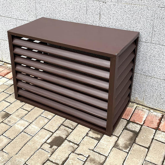 GENERIC Protection En Aluminium Pour Climatiseur – Clôture De Confidentialité Pour Unités Extérieures, Couvercle De Condensateur Central AC, Bouclier Résistant Aux Intempéries Pour Un Maximum D'ions