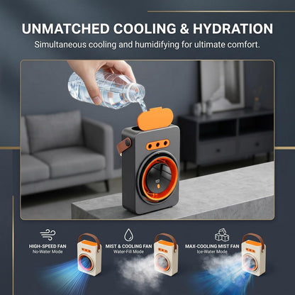  Ventilateur De Climatiseur, Climatiseur Portable Pour Voiture – Ventilateur De Refroidissement à Brume à 3 Jets, Support Bureau/Mur, Alimenté Par USB, Gris (6, 3 ×, 35 × 8 Po)