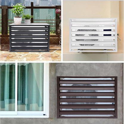  Housse De Climatiseur D'extérieur En Aluminium Et Support De Présentation Pour Plantes – Protection Contre Les Intempéries Pour Condensateur – Clôture D'intimité – Étagère De Jardin Pour Fleurs