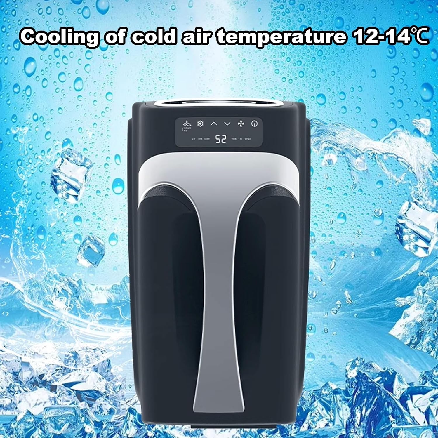 GENERIC Climatiseur Mobile Sans Unité Extérieure Rafraichisseur D'air Silencieux Climatisation Portable Avec Double Tuyau, LED, 3 Vitesses, Télécommande