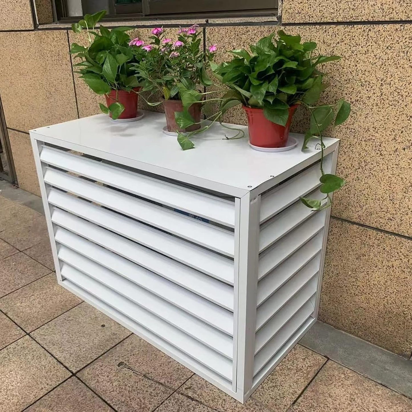 GENERIC Housse De Protection Pour Climatiseur Extérieur - Clôture De Protection Pour Unités De Climatisation - Hide & Shield - Pour Unités De Condensation Extérieures - Résistante Aux Intempéries