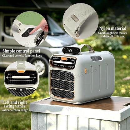  Climatiseur Mobile, Air Conditioner Portable Climatiseur Mobile Sans Evacuation, 3 En 1 Climatiseurs Portables, Minuteries, Adapté Au Camping De Bureau De Chambre à Coucher，4700 BTU，420 W