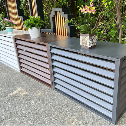 GENERIC Housse De Protection Pour Climatiseur Extérieur – Pare-vue Antivol Toutes Saisons – Housse Décorative Pour Climatisation Divisée Pour Unités Extérieures Et Protection élégante