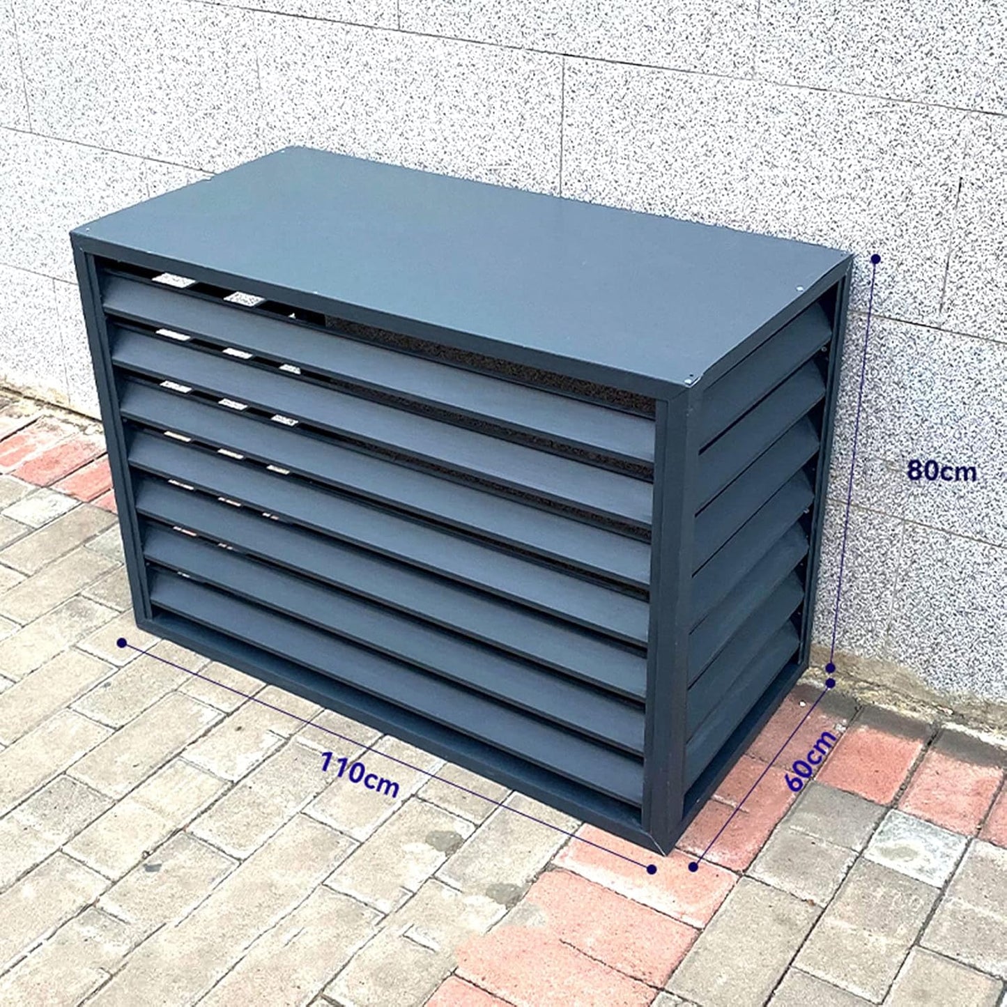 GENERIC Housse De Protection Pour Climatiseur De Fenêtre, écran De Clôture – Étanche à La Poussière Et Robuste – Bouclier D'intimité En Aluminium Pour Unité De Condensation, Boîtier De Poubelle, Support De