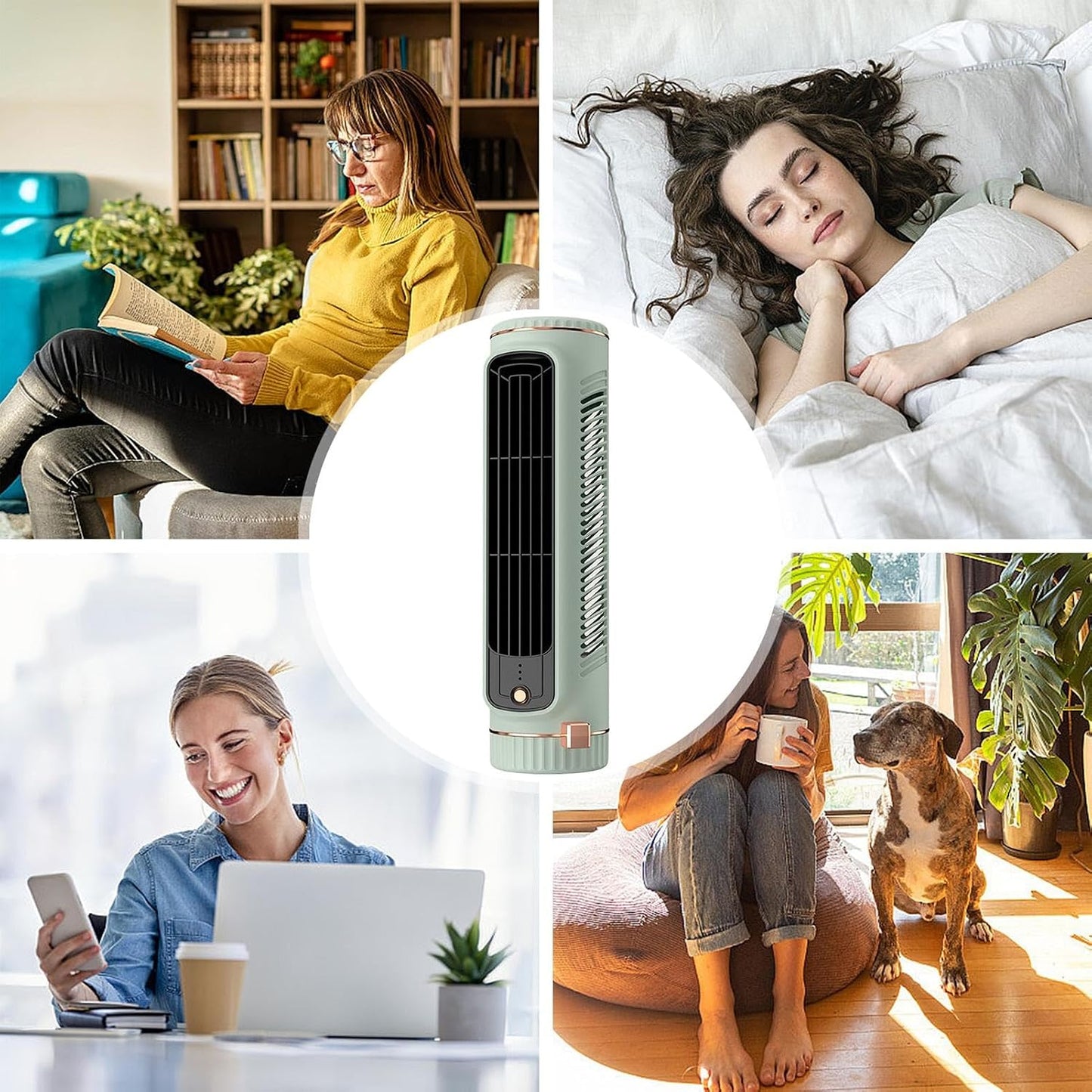 GENERIC Climatiseurs Portables | Ventilateur De Refroidissement D'air Personnel | Ventilateur AC Portable à 3 Vitesses | Ventilateur Tour Portable | Ventilateur AC Sur Pied | Petit Refroidisseur D'air