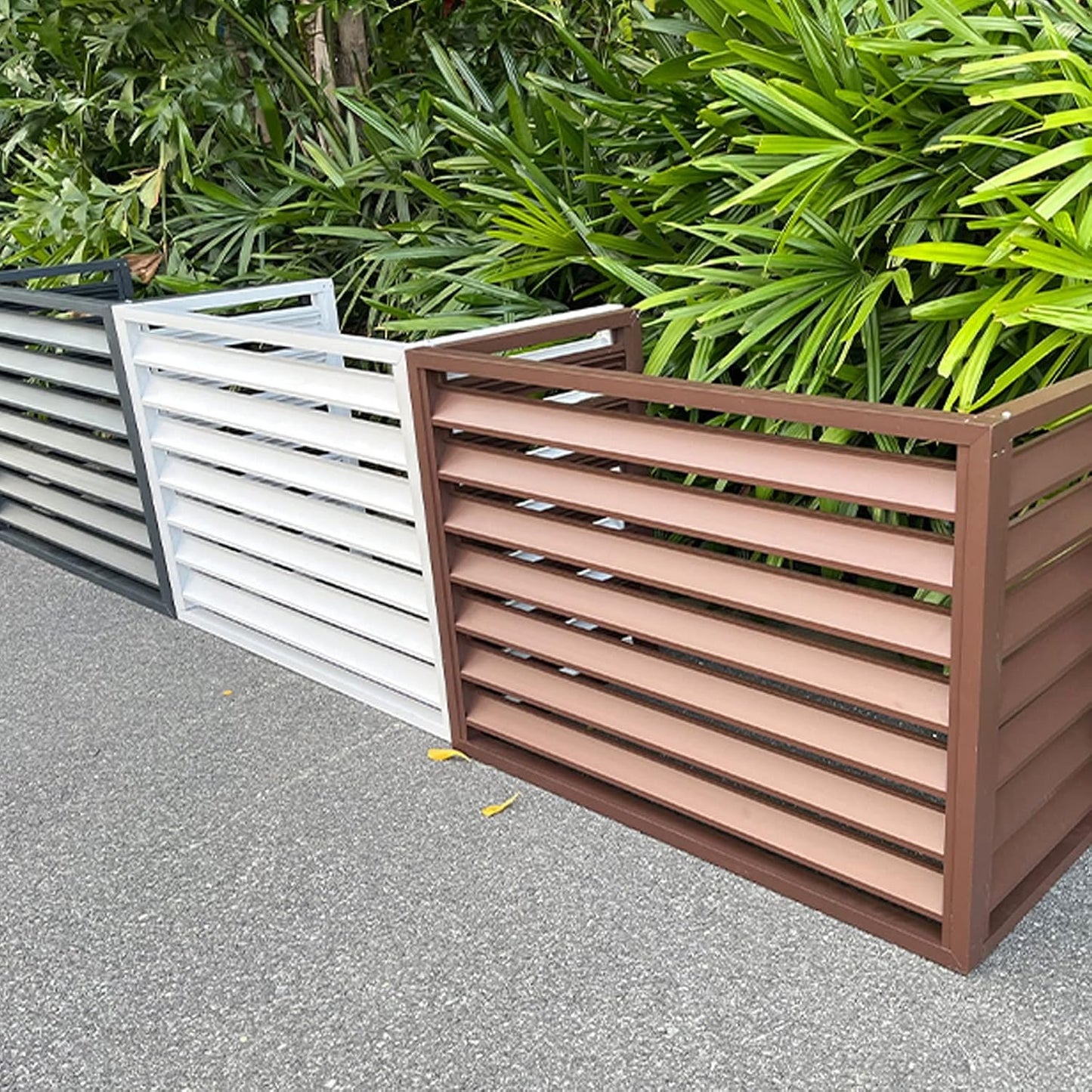 GENERIC Housse De Protection En Alliage D'aluminium Pour Climatiseur – Fenêtre Extérieure/intérieure – Clôture Contre La Pluie Pour Dissimulation – Protection Contre Les Intempéries – Couleur Blanche