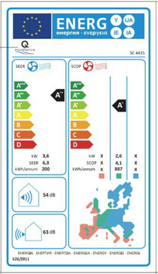  Unité Intérieure 4435 Q EXCELLENCE Blanc, WIFI, 3 Vitesses