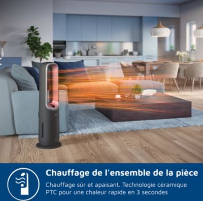  Purificateur D'air, Ventilateur, Chauffage PHILIPS AMF870/15 3-en-1 Série 8000, Jusqu’à 70 M², Gris